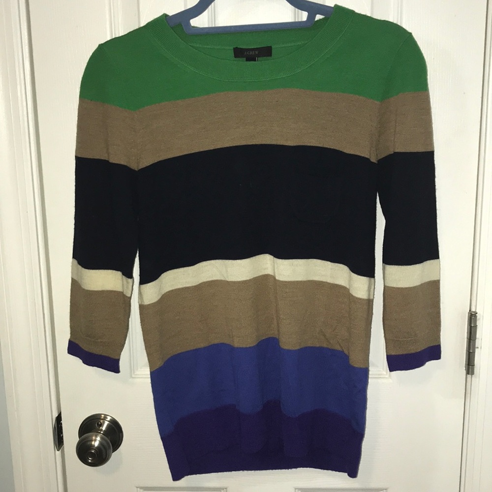 NWOT j.crew merino wool 3/4 sleeve sweater sz sm